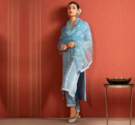 Straight Fit Chikankari Kurta Set with Dupatta