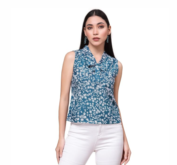 Women's Crepe Floral Relaxed Fit Shirt